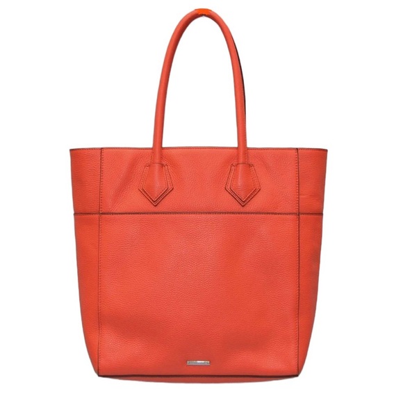 Rebecca Minkoff Handbags - Rebecca Minkoff Adeline Tote Style Bag in Hot Coral Orange Red Leather